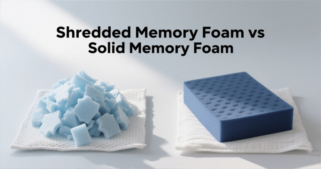 Shredded Memory Foam vs Solid Memory Foam